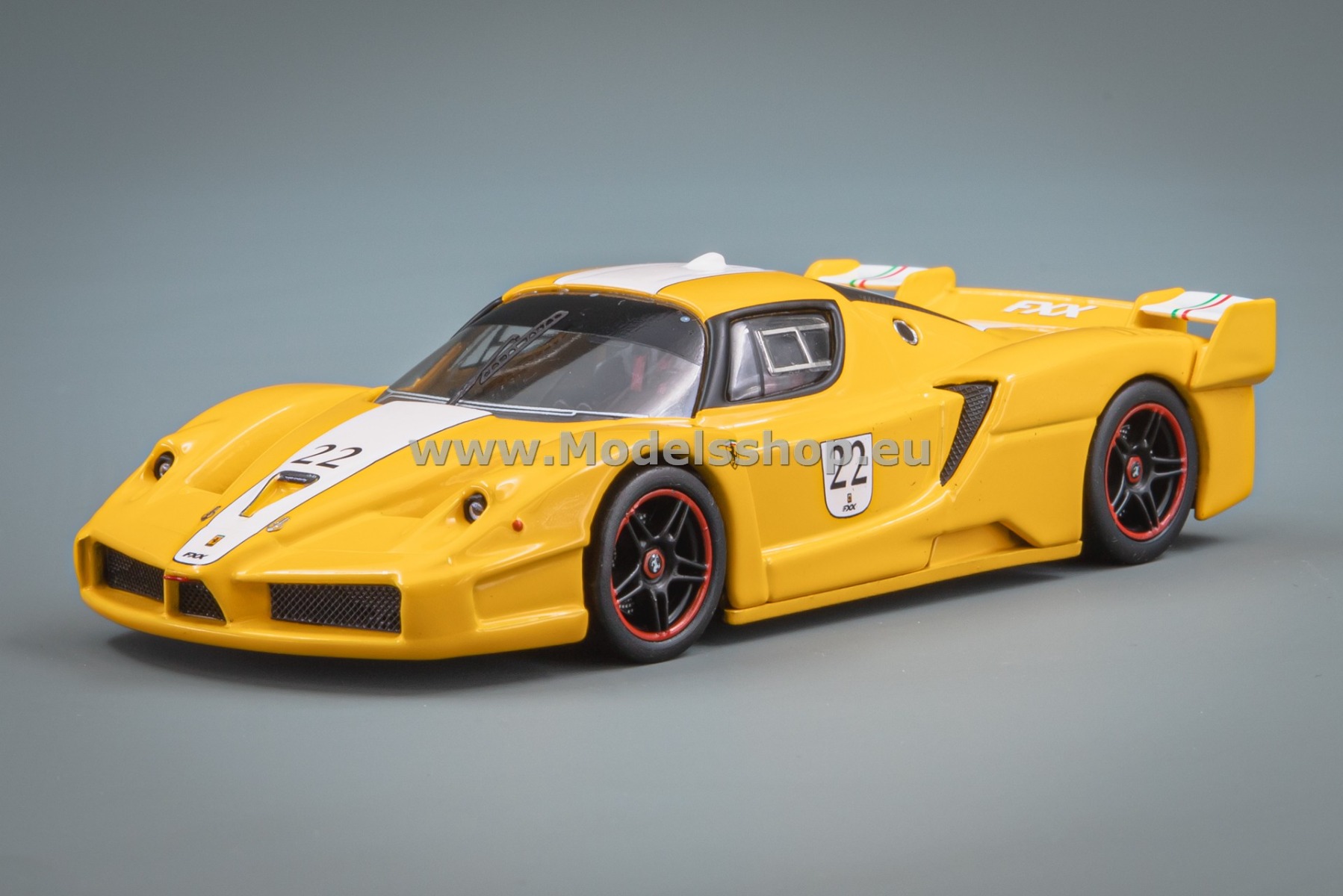 Ferrari FXX, 2006 /yellow w. white stripe/ Hot Wheels Elite