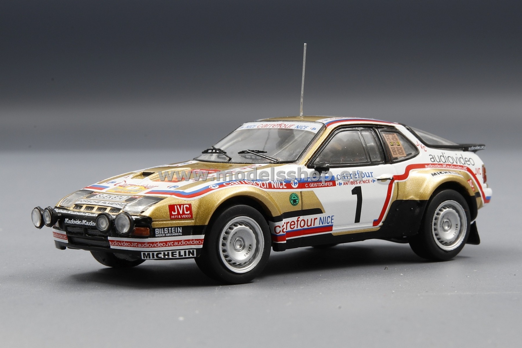 IXO RAC366LQ Porsche 924 Carrera GTS, No.1, Carrefour, Rallye
