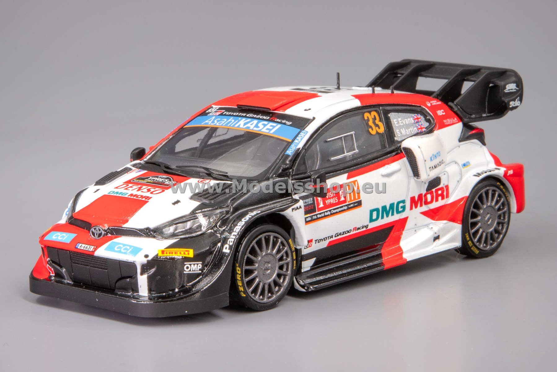 TOYOTA GR YARIS Rally 1/43 ミニカー 2022 Spark 1:43 Toyota GR Yaris Rally1 #1 2nd Rallye Monte Carlo